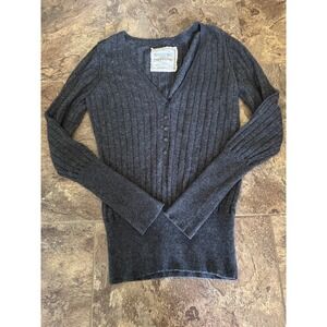 Y2k Mossimo Supply Co. Ribbed Knit V-Neck Cardigan XXL Hong Kong Angora Wool‎